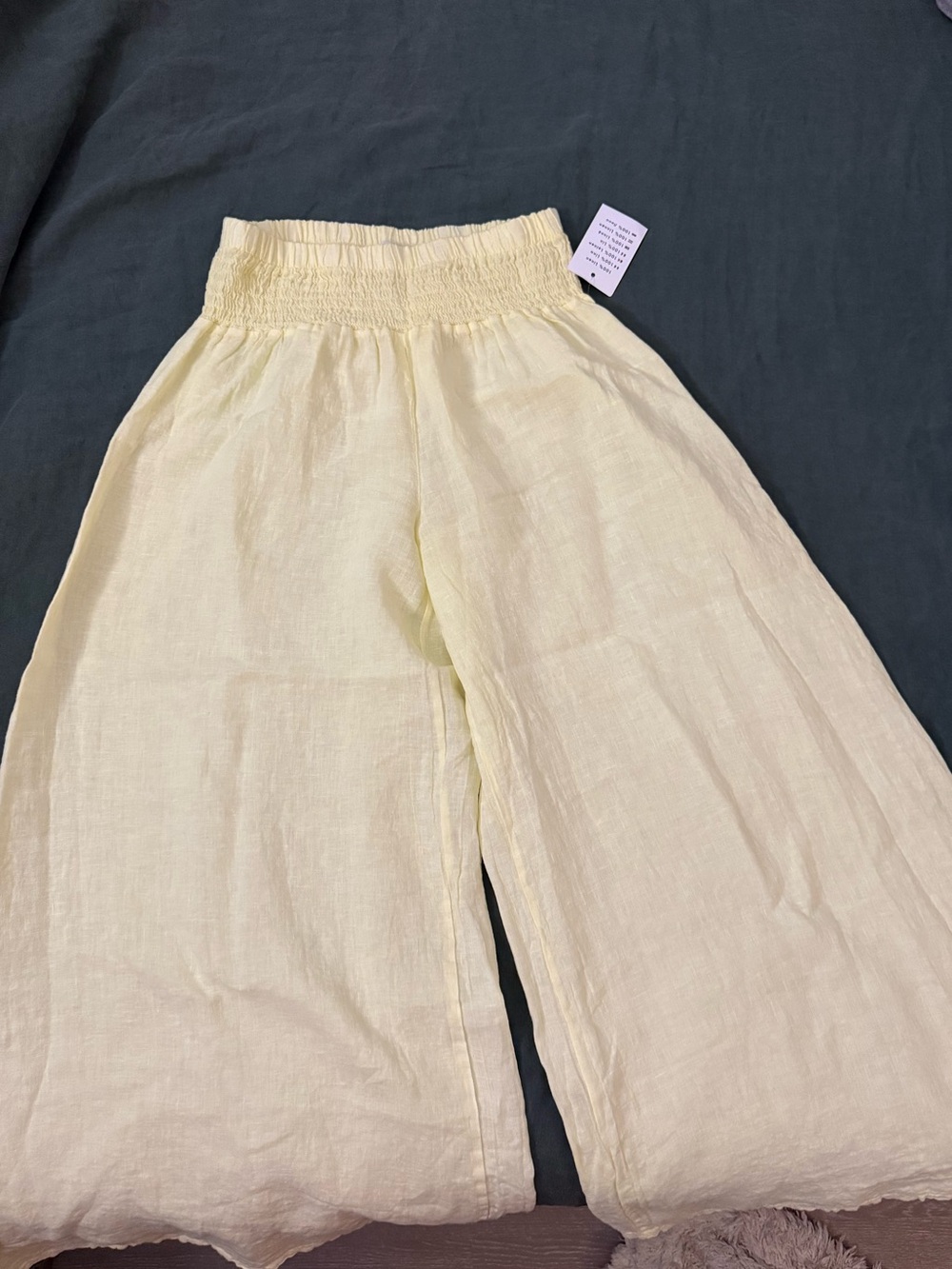 NWT Italien Linen Palazzo Pants
